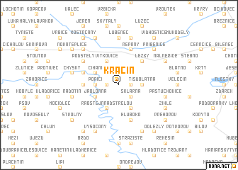 map of Kračín