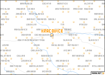 map of Kracovice