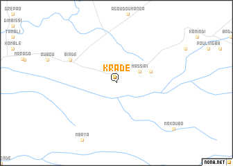 map of Kradé