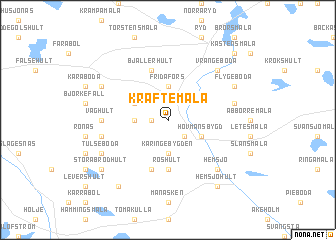 map of Kräftemåla