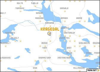 map of Krågedal