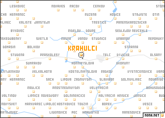 map of Krahulčí