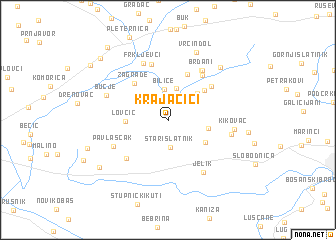 map of Krajačići