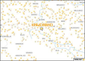 map of Krajčinovići