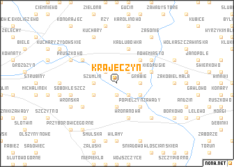 map of Krajęczyn
