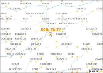 map of Krajewice