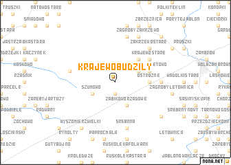map of Krajewo Budziły