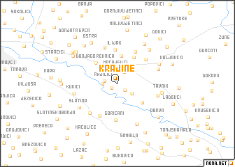 map of Krajine