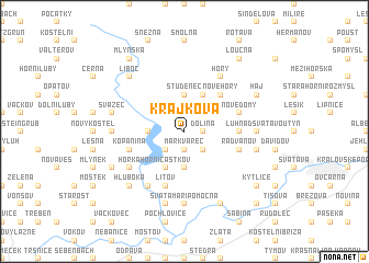 map of Krajková