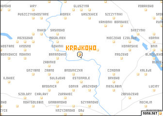 map of Krajkowo