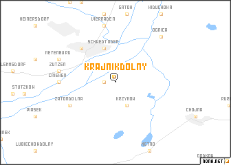 map of Krajnik Dolny