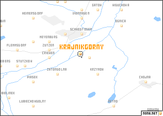 map of Krajnik Górny