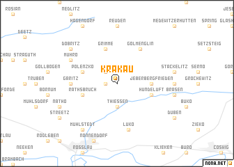 map of Krakau