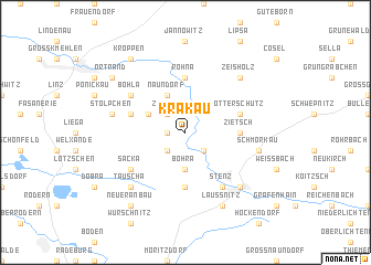 map of Krakau