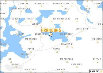 map of Kråkenäs