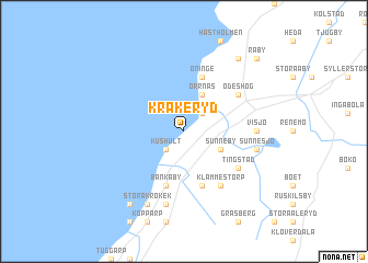 map of Kråkeryd
