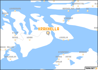 map of Kråkhella