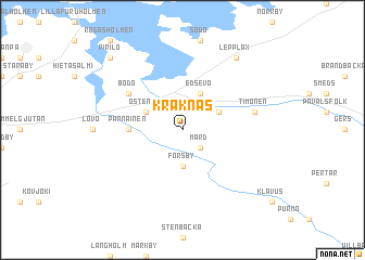 map of Kråknäs