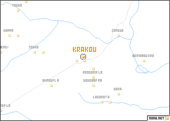 map of Krakou