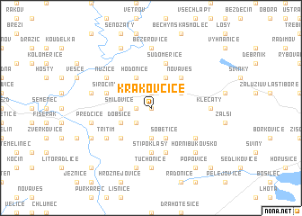 map of Krakovčice