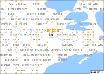 map of Krakow