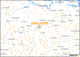 map of Kraljičani