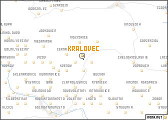 map of Královec