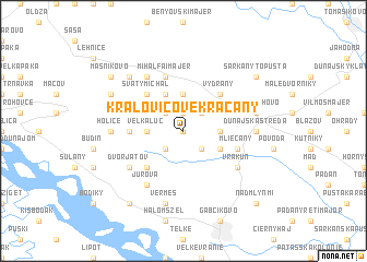 map of Kráľovičove Kračany