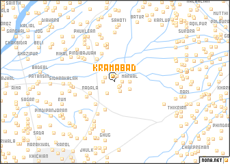 map of Krāmābād