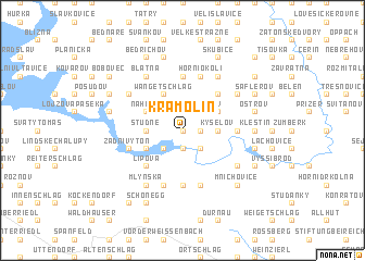 map of Kramolín