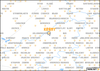 map of Krámy