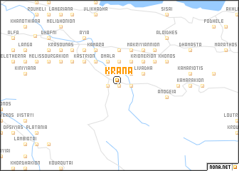 map of Krána