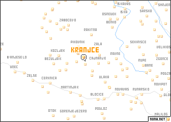 map of Kranjče