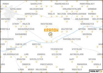 map of Kranów