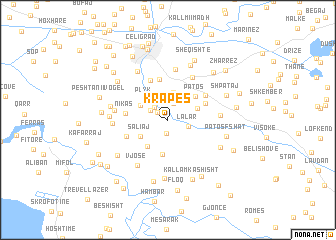 map of Krapës