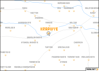 map of Krapiv\