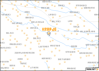 map of Krapje