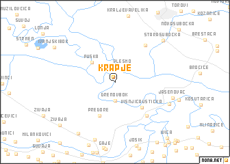 map of Krapje