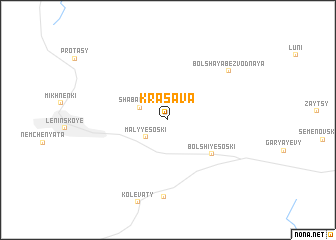 map of Krasava