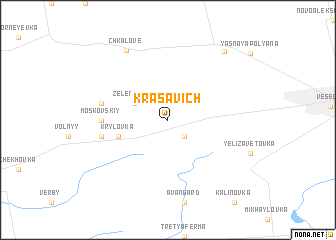 map of Krasavich