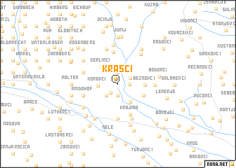 map of Krašči