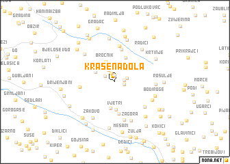 map of Krašena Dola