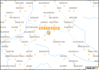 map of Krásensko