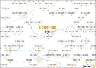 map of Krasíkov