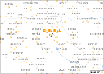 map of Krasinec