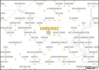 map of Krasiniec