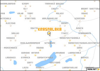 map of Krasna Łąka