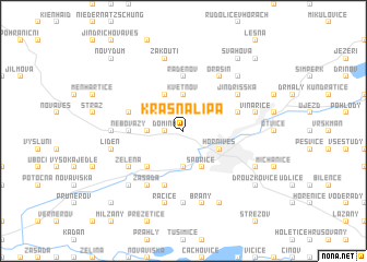 map of Krásná Lípa