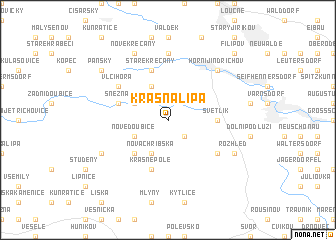 map of Krásná Lípa