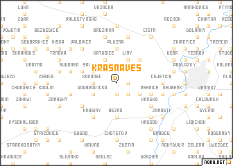 map of Krásná Ves